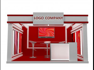 बूथ प्रदर्शनी स्टैंड a405a 3D मॉडल