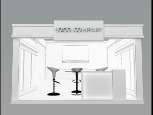 booth exhibition stand a405a Modelo 3D
