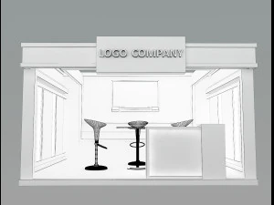 booth exhibition stand a405a 3D Model