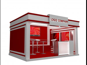 booth exhibition stand a405a 3D Model