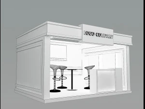 booth exhibition stand a405a 3D Model