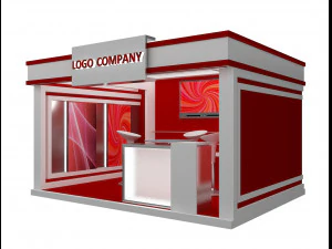 booth exhibition stand a405a 3D Model