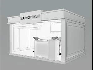 booth exhibition stand a405a 3D Model