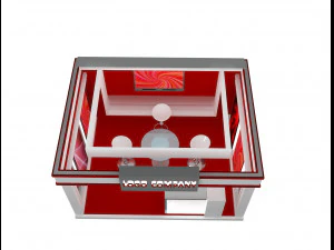 booth exhibition stand a405a 3D Model