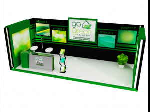 booth exhibition stand a419b 3D Model