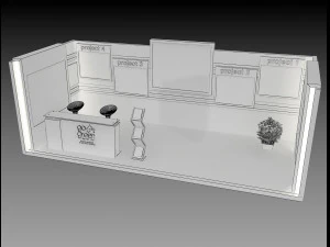 booth exhibition stand a419b 3D Model