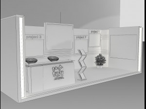 booth exhibition stand a419b Model 3D