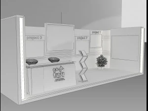 booth exhibition stand a419b 3D Model