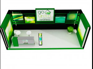 booth exhibition stand a419b 3D Model