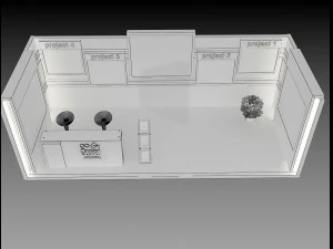 booth exhibition stand a419b 3D Model