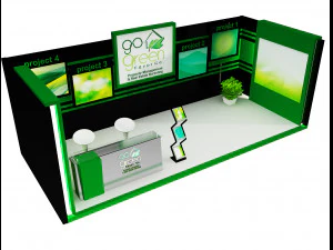 booth exhibition stand a419b 3D Model