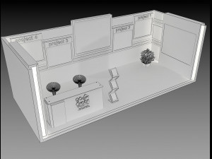 booth exhibition stand a419b Model 3D