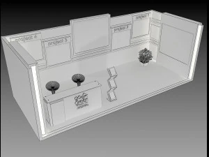 booth exhibition stand a419b 3D Model