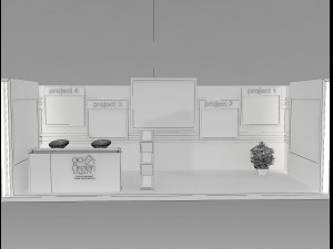 booth exhibition stand a419b Model 3D