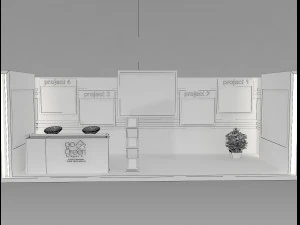 booth exhibition stand a419b 3D Model