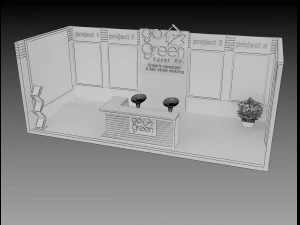 booth exhibition stand a419c 3D Model