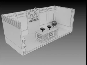 booth exhibition stand a419c 3D Model