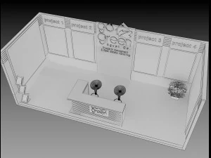 booth exhibition stand a419c 3D Model