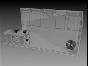 booth exhibition stand a419d 3D Model