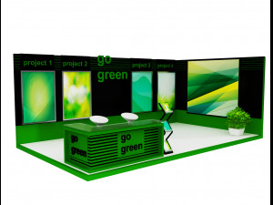 booth exhibition stand a419d Modelo 3D
