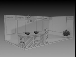 booth exhibition stand a419d Modelo 3D