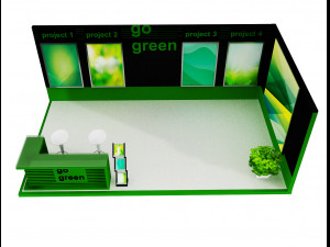 booth exhibition stand a419d Modelo 3D