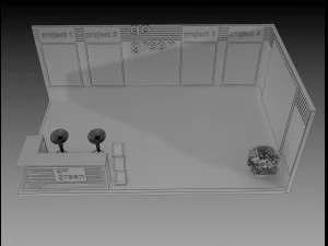 booth exhibition stand a419d 3D Model