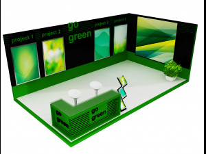 booth exhibition stand a419d Modelo 3D