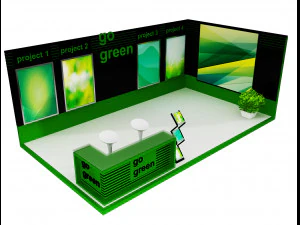booth exhibition stand a419d 3D Model
