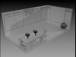 booth exhibition stand a419d 3D Model
