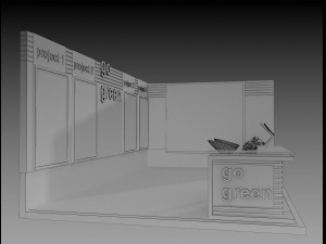 booth exhibition stand a419d Modelo 3D