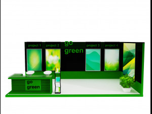 booth exhibition stand a419d Modelo 3D