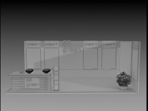 booth exhibition stand a419d Modelo 3D