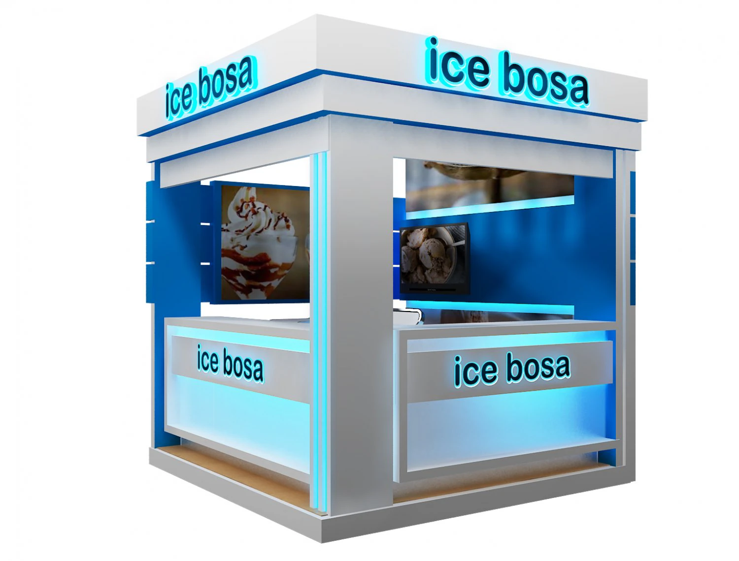 booth exhibition stand a408b 3D Model .c4d .max .obj .3ds .fbx .stl .blend 