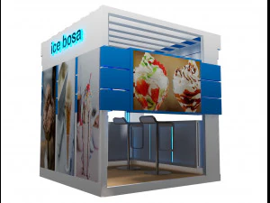 booth exhibition stand a408b 3D Model
