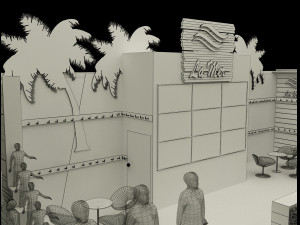 booth exhibition stand a221a Model 3D