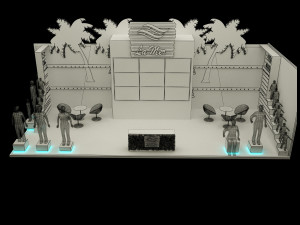 booth exhibition stand a221a Model 3D