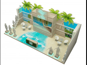 booth exhibition stand a221a Model 3D