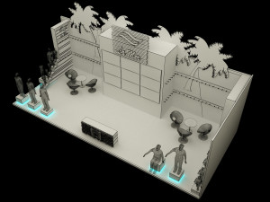 booth exhibition stand a221a Model 3D
