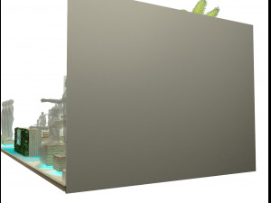 booth exhibition stand a221a Model 3D