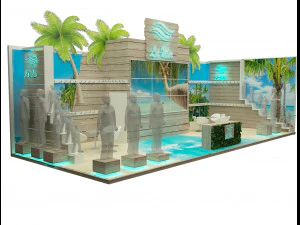 booth exhibition stand a221a 3D Model