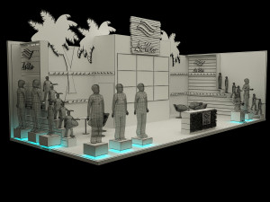 booth exhibition stand a221a Model 3D