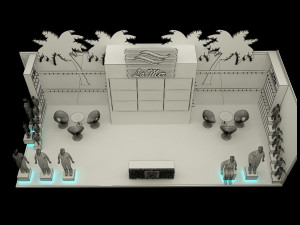 booth exhibition stand a221a Model 3D