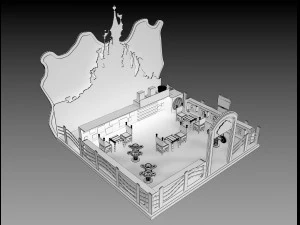 booth exhibition stand a205 3D Model