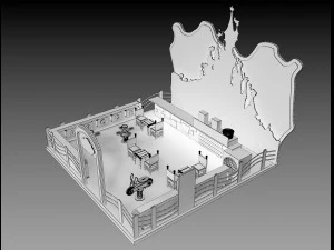 booth exhibition stand a205 3D Model