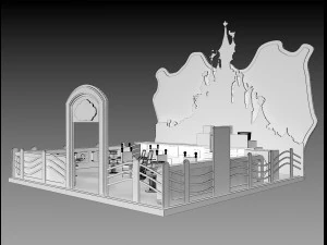 booth exhibition stand a205 3D Model