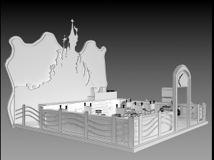 booth exhibition stand a205 3Dモデル