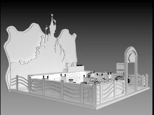 booth exhibition stand a205 3D Model