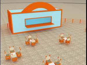 booth exhibition stand a217 3D Model