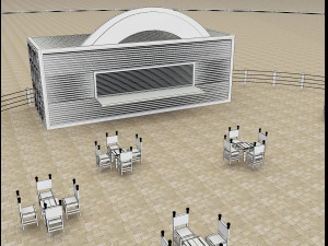booth exhibition stand a217 3D Model